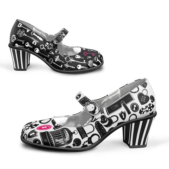 Hot Chocolate Design Chocolaticas Mid Heels Key Mary Jane Pump-Size 39 (US 9) - Picture 3 of 10